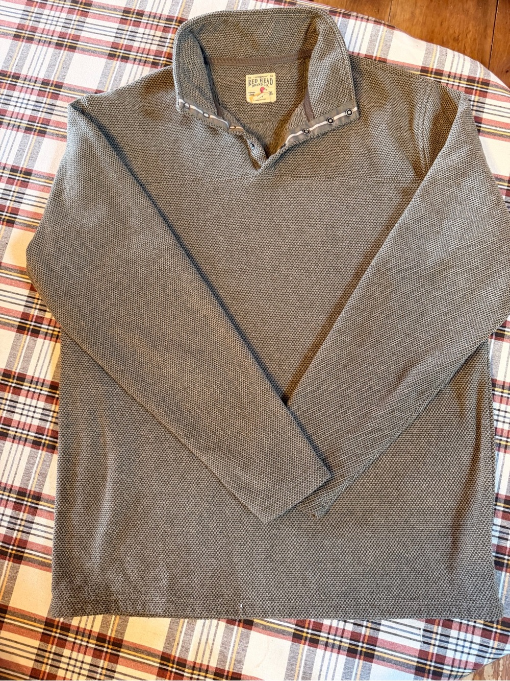 RedHead Men’s Charcoal Gray Zip-Front Knit Pullover